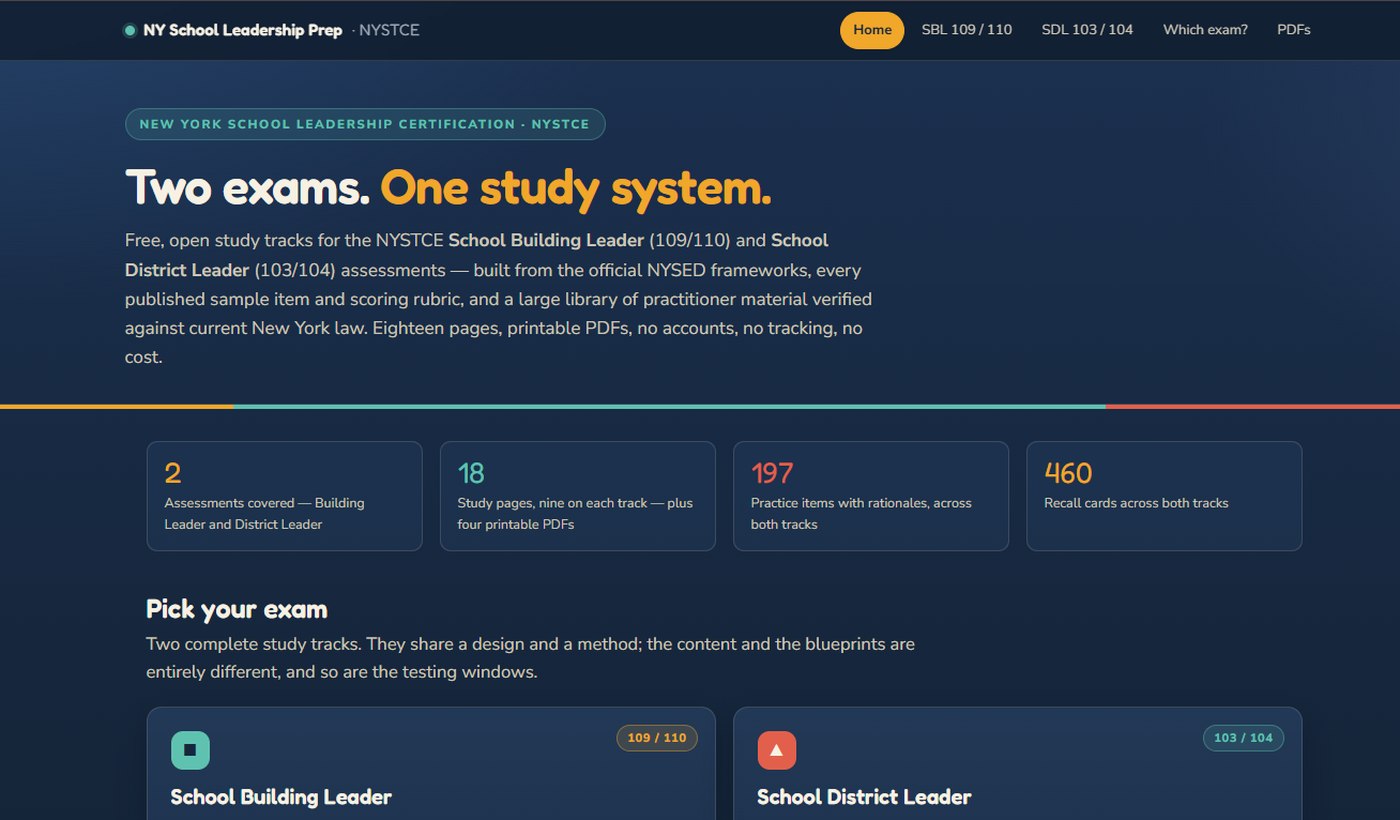 NY School Leadership Prep homepage
